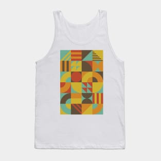 Bauhaus Art abstract pattern, vintage color style Tank Top